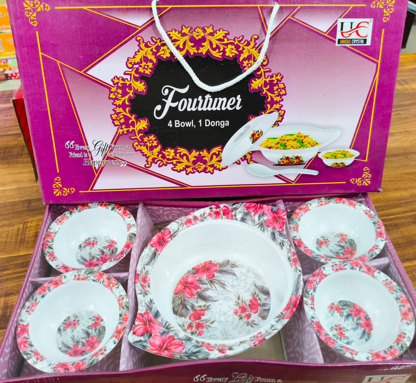 fortuner 4 bowl, 1 donga set