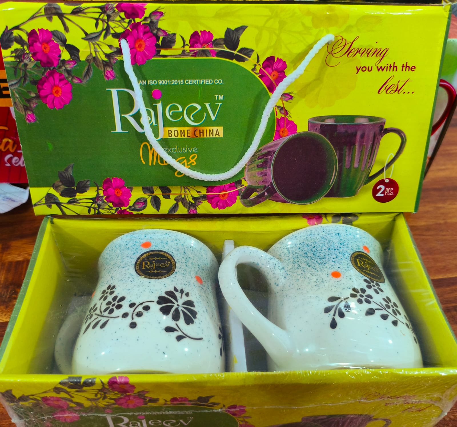 rajeev bone china exclusive mugs (floral design)