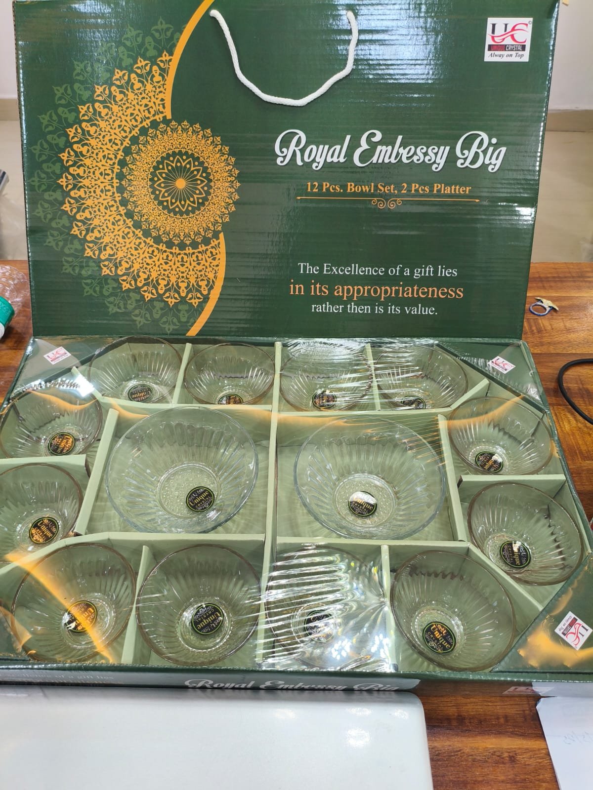 royal embassy big – 12 pcs. bowl set + 2 platters
