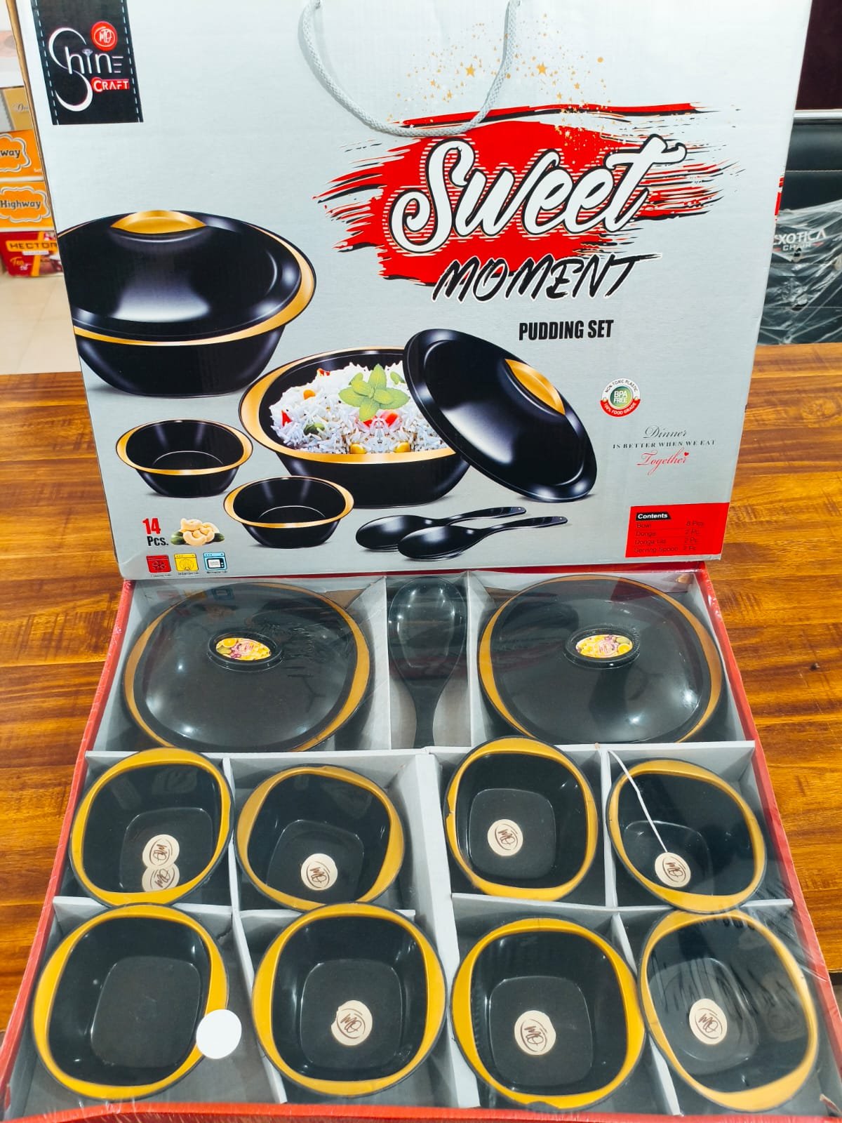 sweet moment pudding set (shine craft) – 14 pieces set